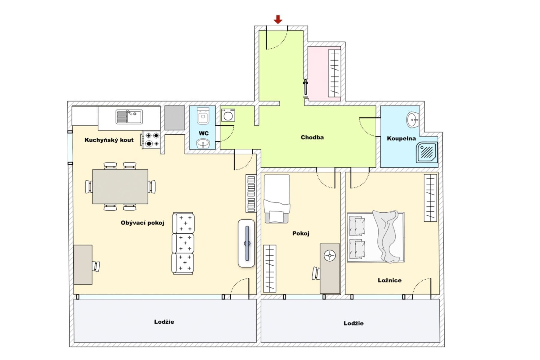 Prodej bytu 3+kk 72 m², Gercenova, Praha, Praha Prodej bytu 3+kk 72 m², Gercenova, Praha, Praha