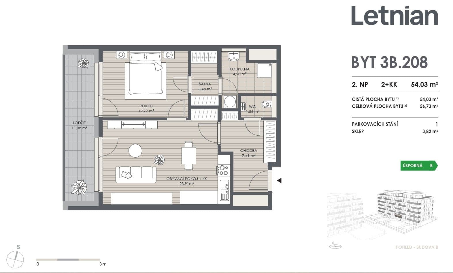 Prodej bytu 2+kk 53 m², Tupolevova, Praha, Praha Prodej bytu 2+kk 53 m², Tupolevova, Praha, Praha