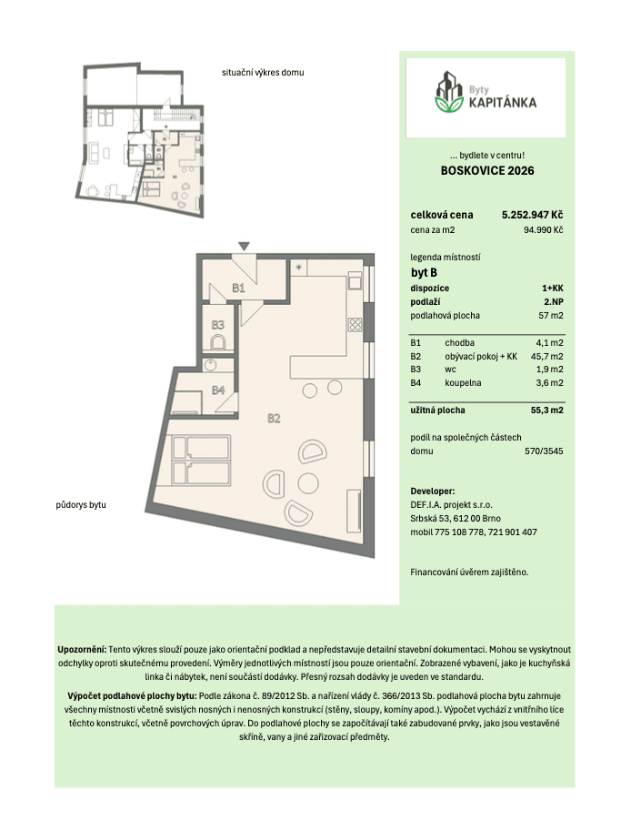 Prodej bytu 1+kk 55 m², Kapitána Jaroše, Boskovice, Jihomoravský kraj Prodej bytu 1+kk 55 m², Kapitána Jaroše, Boskovice, Jihomoravský kraj
