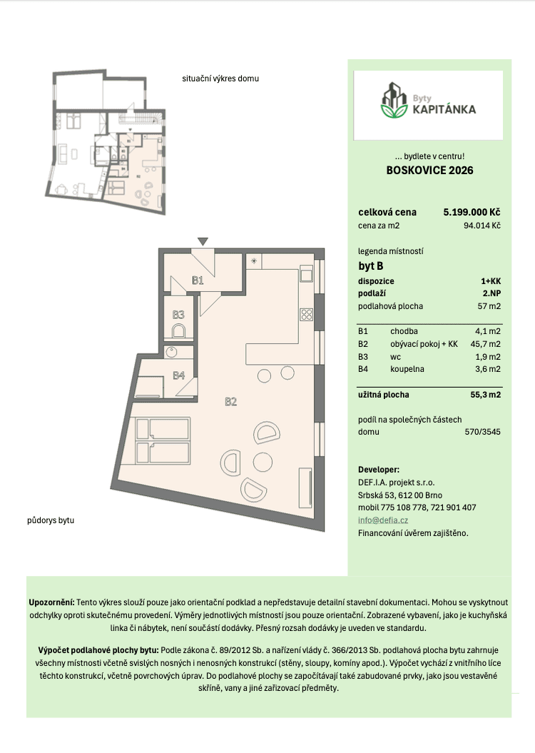 Prodej bytu 1+kk 55 m², Kapitána Jaroše, Boskovice, Jihomoravský kraj Prodej bytu 1+kk 55 m², Kapitána Jaroše, Boskovice, Jihomoravský kraj