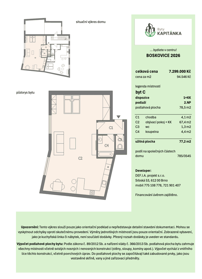 Prodej bytu 1+kk 77 m², Kapitána Jaroše, Boskovice, Jihomoravský kraj Prodej bytu 1+kk 77 m², Kapitána Jaroše, Boskovice, Jihomoravský kraj