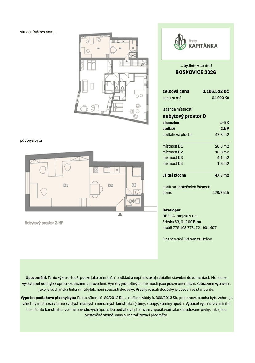 Prodej nebytového prostoru 47 m², Kapitána Jaroše, Boskovice, Jihomoravský kraj Prodej nebytového prostoru 47 m², Kapitána Jaroše, Boskovice, Jihomoravský kraj