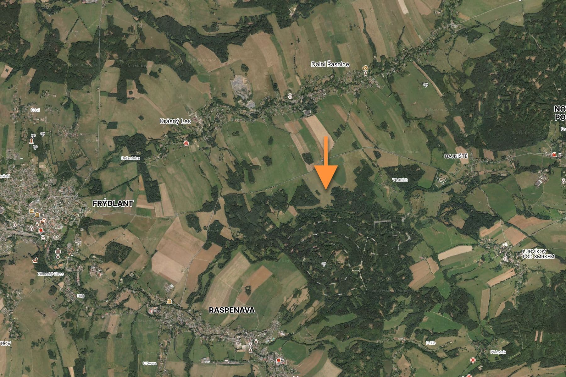 Prodej pozemku 6.397 m², Krásný Les, Liberecký kraj Prodej pozemku 6.397 m², Krásný Les, Liberecký kraj