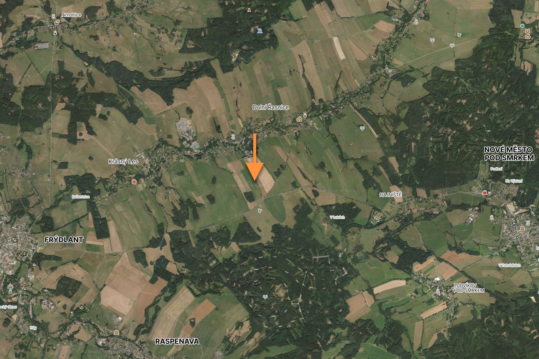 Prodej pozemku 54.591 m², Krásný Les, Liberecký kraj Prodej pozemku 54.591 m², Krásný Les, Liberecký kraj