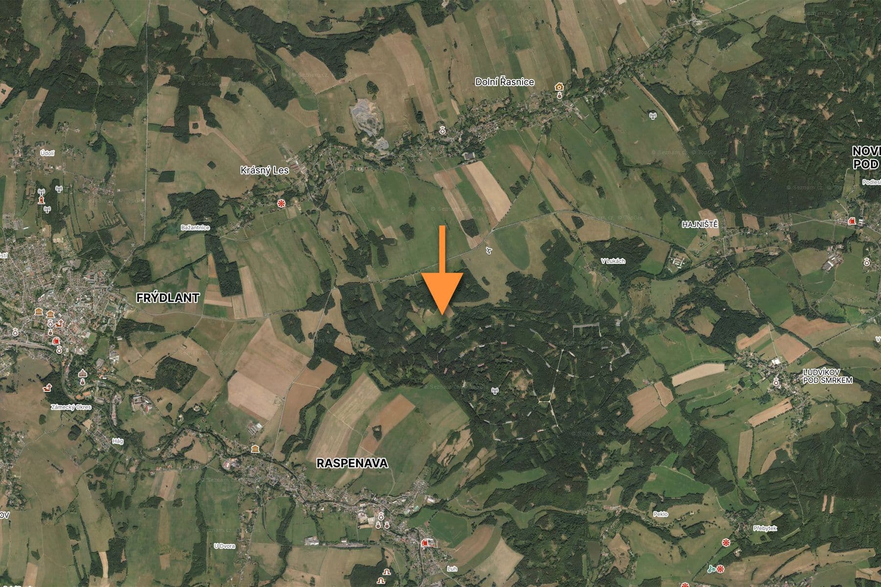 Prodej pozemku 22.432 m², Krásný Les, Liberecký kraj Prodej pozemku 22.432 m², Krásný Les, Liberecký kraj