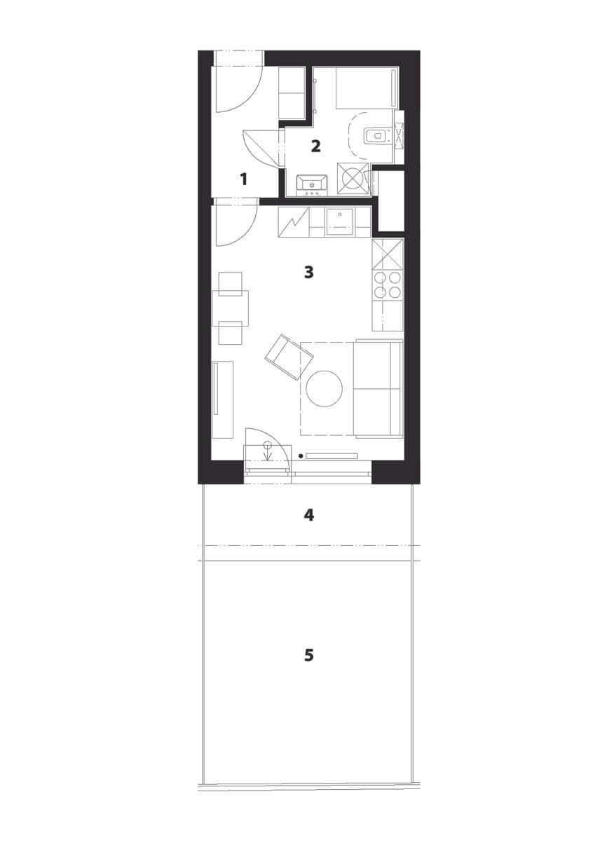 Pronájem bytu 1+kk 28 m², Spolková, Brno, Jihomoravský kraj Pronájem bytu 1+kk 28 m², Spolková, Brno, Jihomoravský kraj
