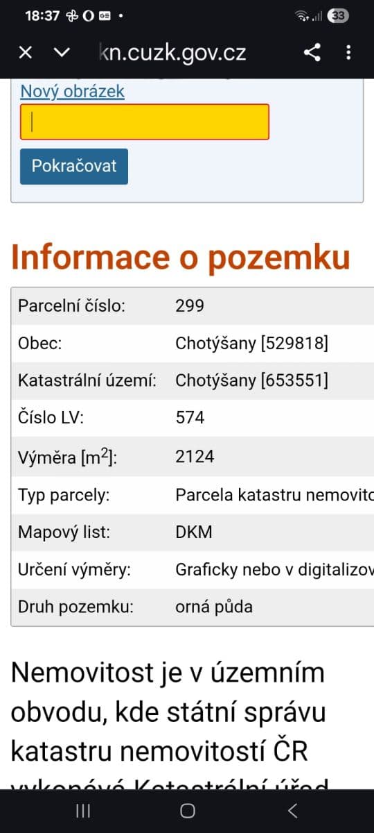 Prodej pozemku 2.124 m², Chotýšany, Středočeský kraj Prodej pozemku 2.124 m², Chotýšany, Středočeský kraj