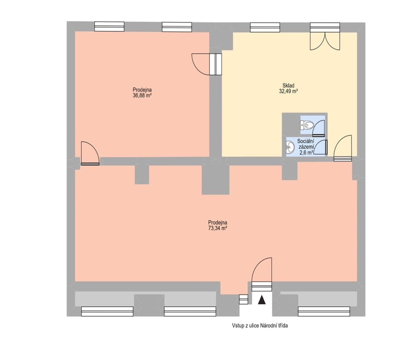 Pronájem nebytového prostoru 145 m², Národní třída, Havířov, Moravskoslezský kraj Pronájem nebytového prostoru 145 m², Národní třída, Havířov, Moravskoslezský kraj