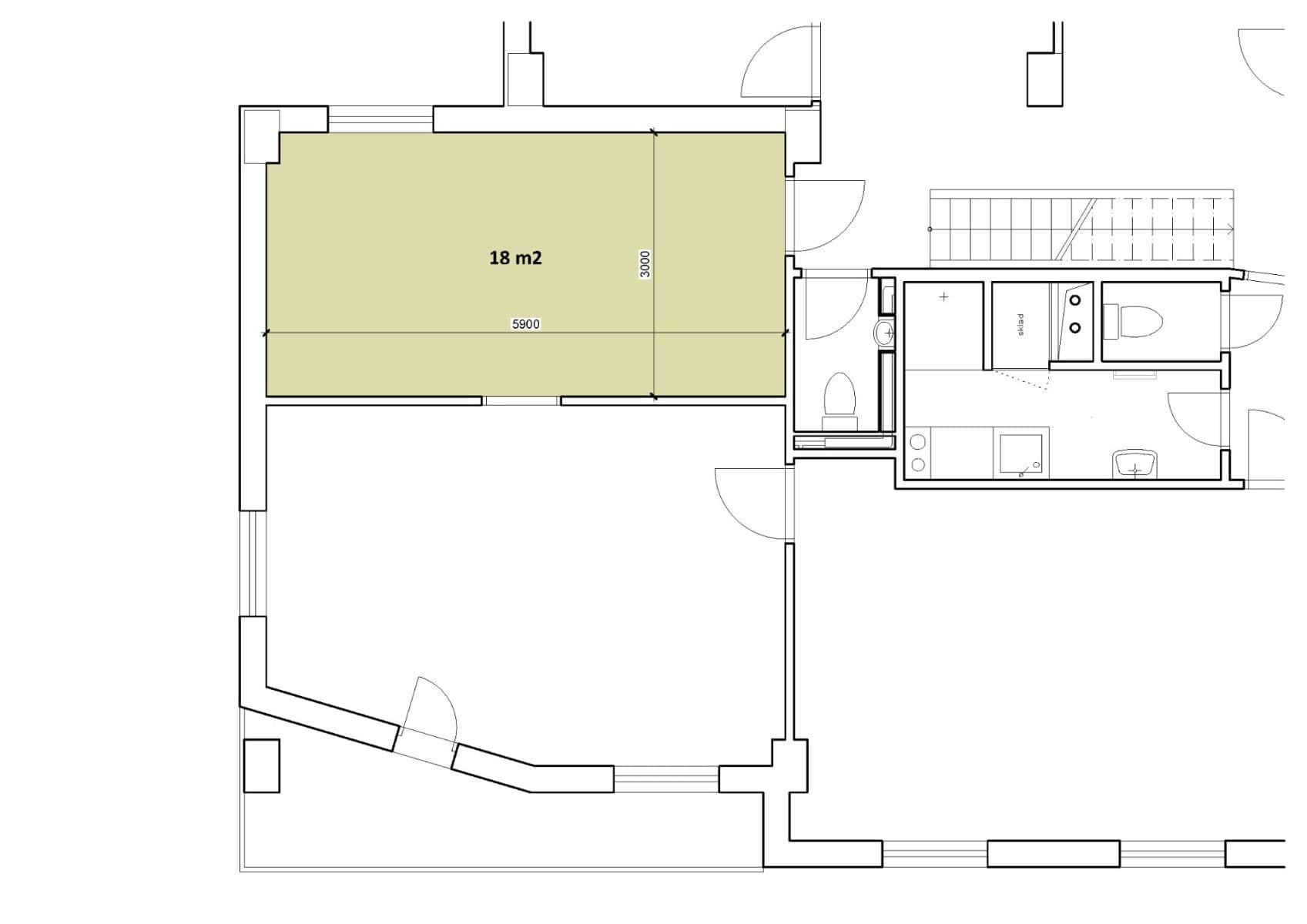 Pronájem kanceláře 18 m², Nový Zlíchov, Praha, Praha Pronájem kanceláře 18 m², Nový Zlíchov, Praha, Praha