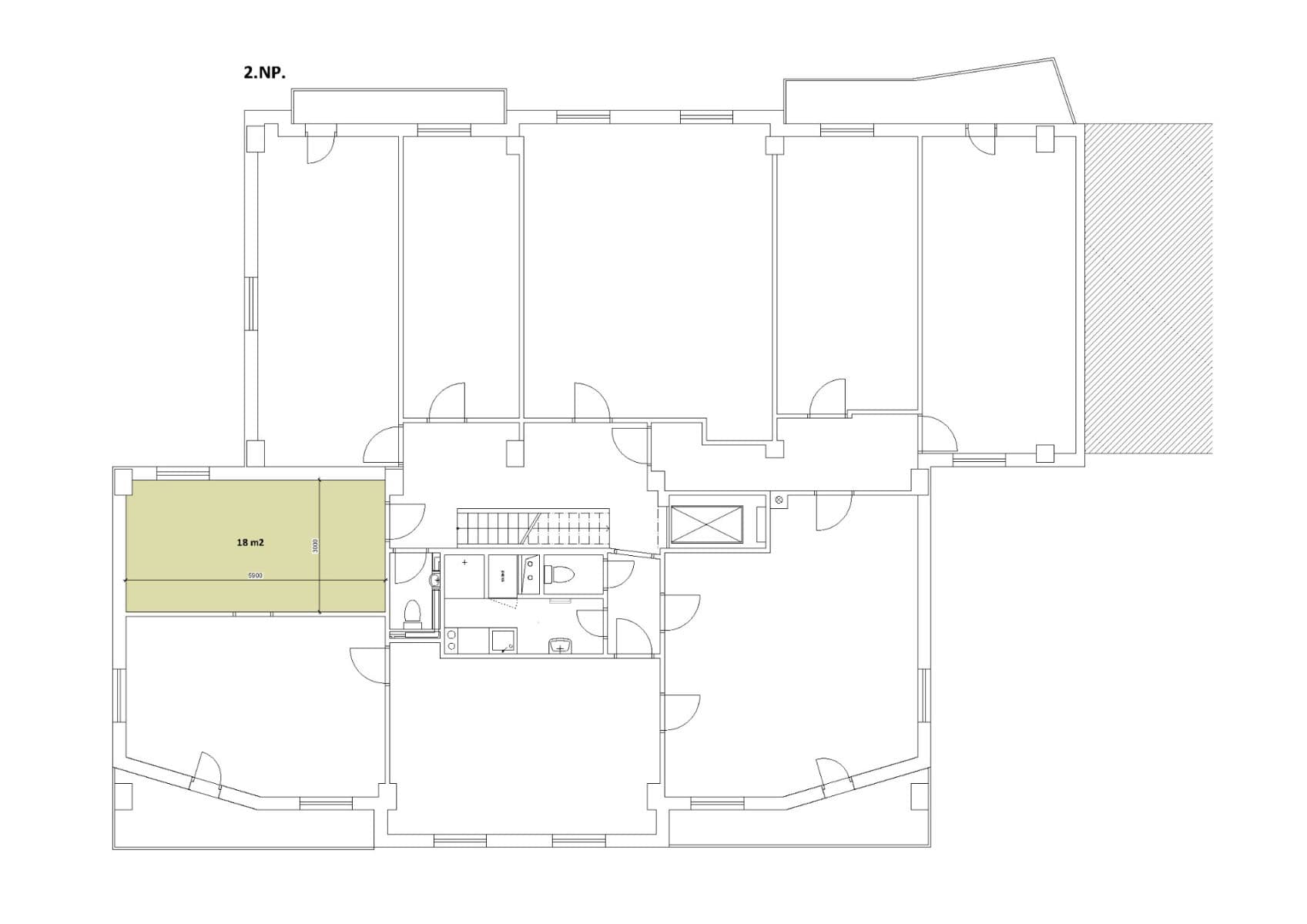 Pronájem kanceláře 18 m², Nový Zlíchov, Praha, Praha Pronájem kanceláře 18 m², Nový Zlíchov, Praha, Praha