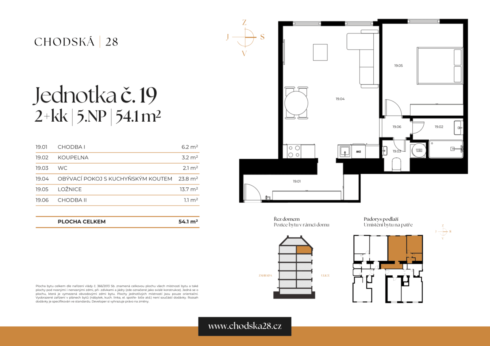 Prodej bytu 2+kk 54 m², Chodská, Praha, Praha Prodej bytu 2+kk 54 m², Chodská, Praha, Praha