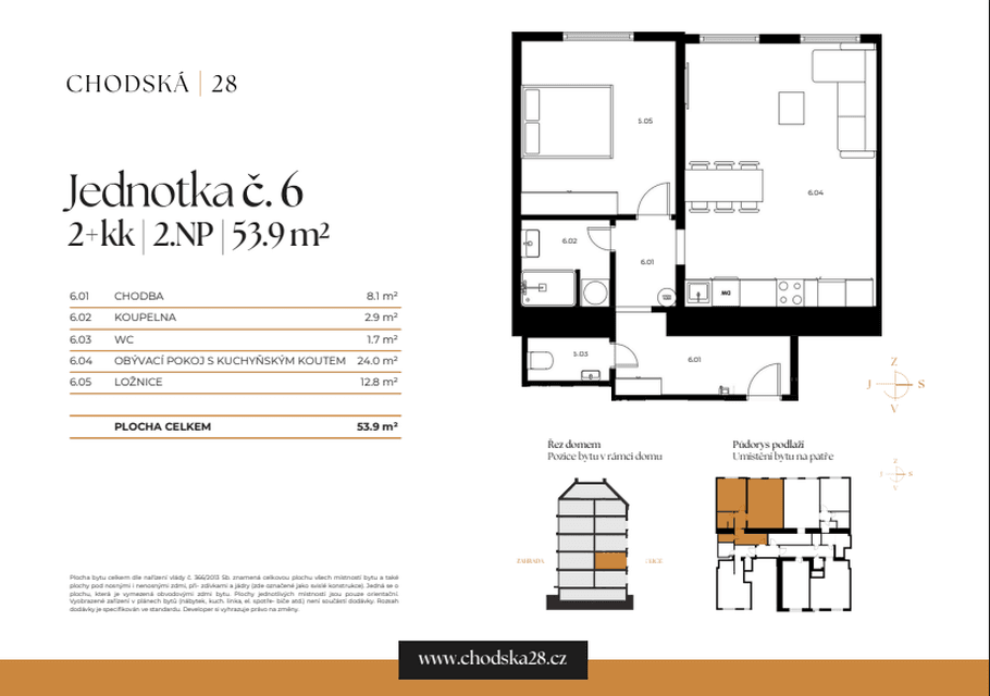 Prodej bytu 2+kk 54 m², Chodská, Praha, Praha Prodej bytu 2+kk 54 m², Chodská, Praha, Praha