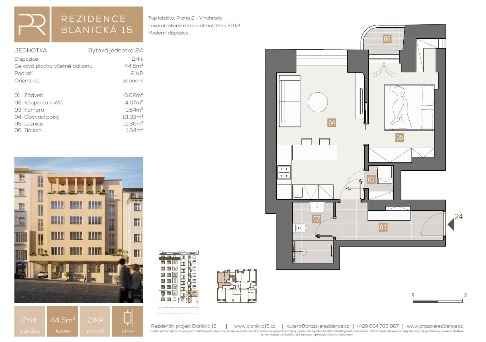 Prodej bytu 2+kk 45 m², Blanická, Praha, Praha Prodej bytu 2+kk 45 m², Blanická, Praha, Praha