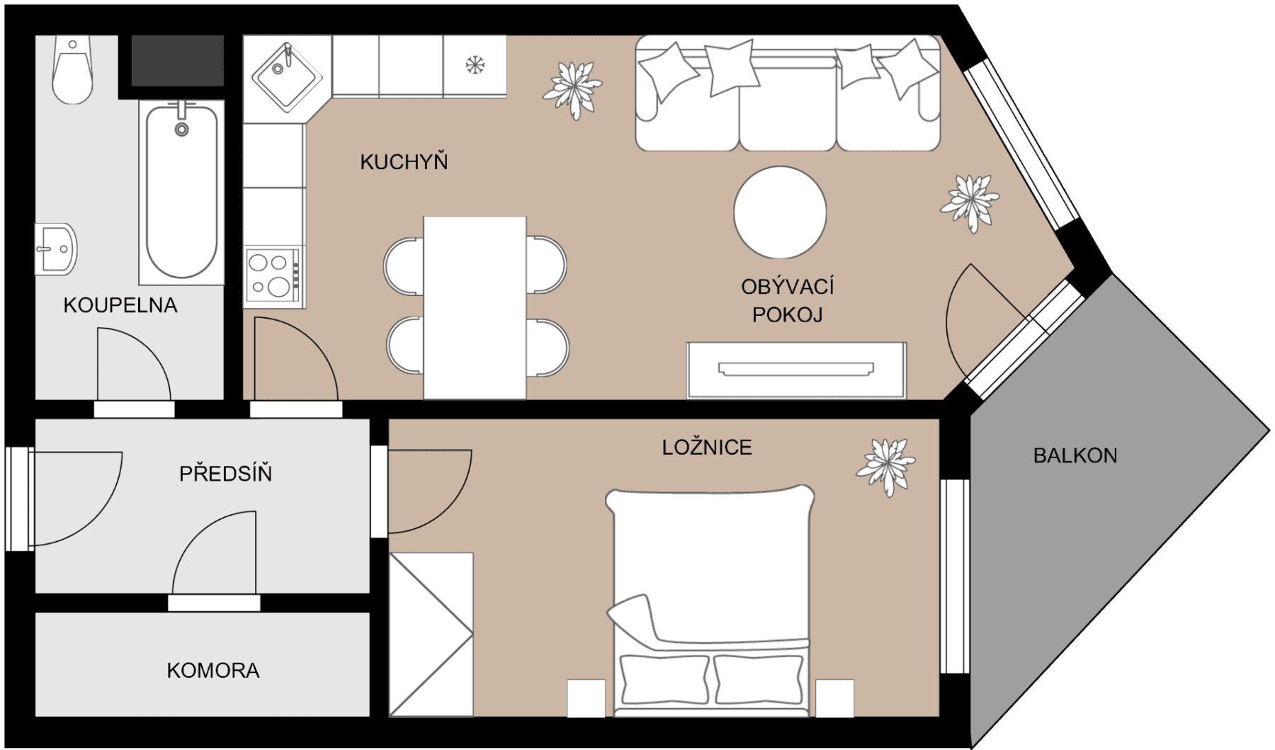 Prodej bytu 2+kk 52 m², Ondrákové, Praha, Praha Prodej bytu 2+kk 52 m², Ondrákové, Praha, Praha