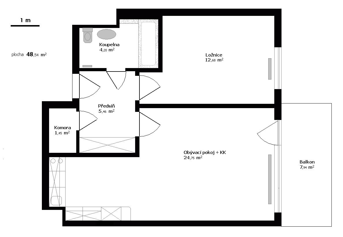 Pronájem bytu 2+kk 48 m², Werichova, Praha, Praha Pronájem bytu 2+kk 48 m², Werichova, Praha, Praha