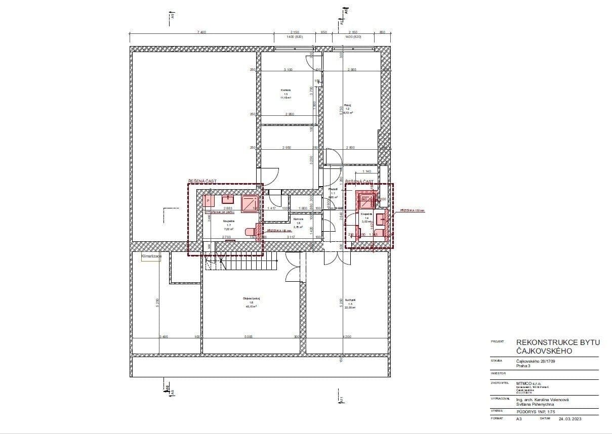 Pronájem bytu 5+1 200 m², Čajkovského, Praha, Praha Pronájem bytu 5+1 200 m², Čajkovského, Praha, Praha