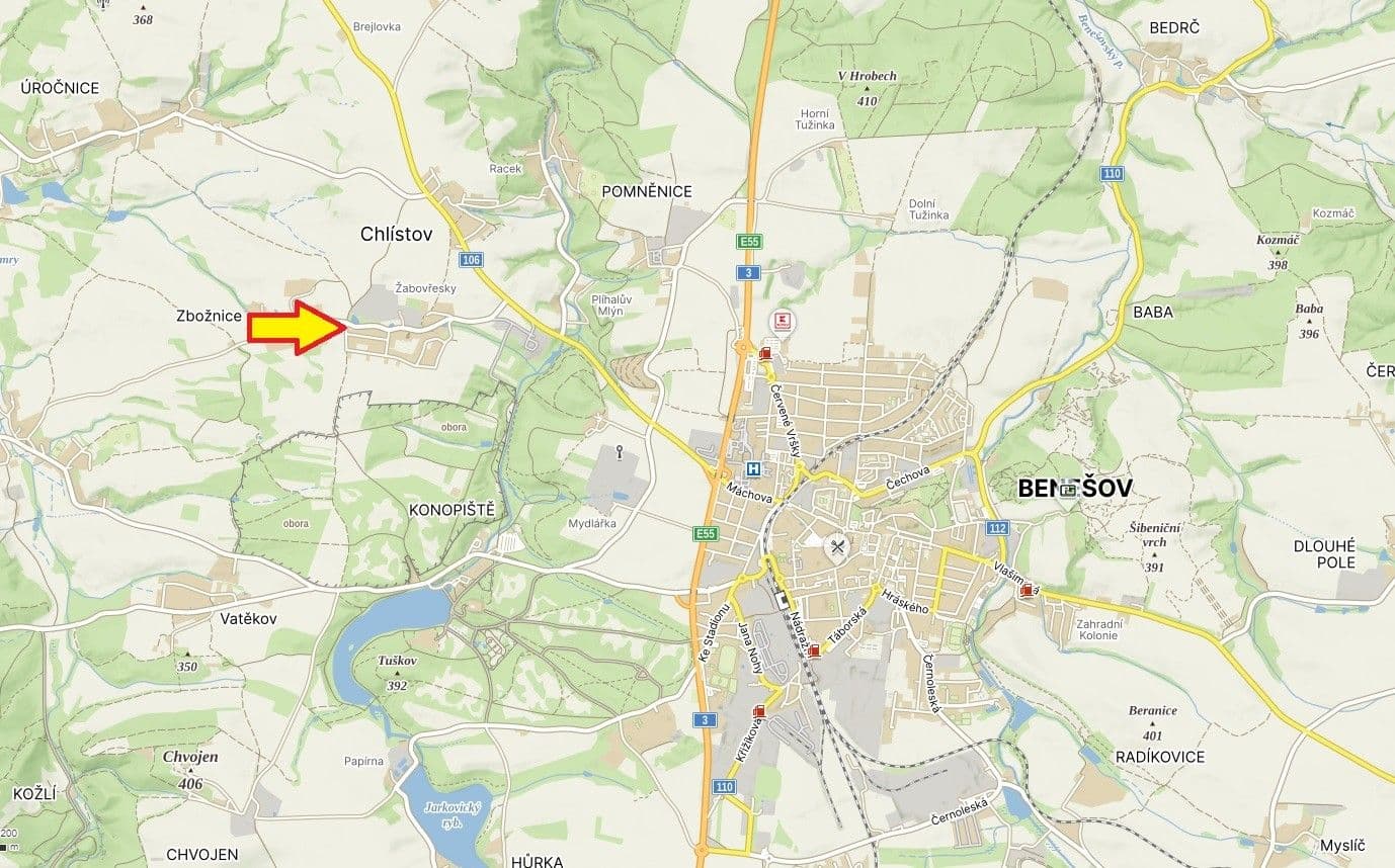 Prodej pozemku 1.196 m², Chlístov, Středočeský kraj Prodej pozemku 1.196 m², Chlístov, Středočeský kraj