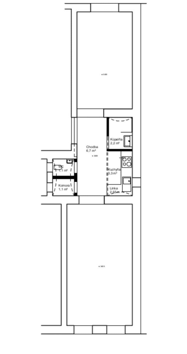 Pronájem bytu 2+1 51 m², Seifertova, Praha, Praha Pronájem bytu 2+1 51 m², Seifertova, Praha, Praha