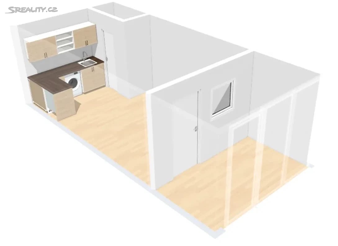 Pronájem bytu 1+kk 25 m², Heranova, Praha, Praha Pronájem bytu 1+kk 25 m², Heranova, Praha, Praha