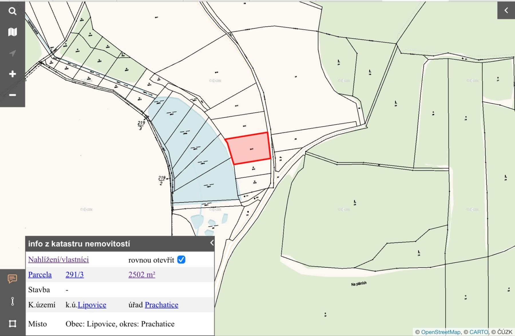 Prodej pozemku 2.502 m², Lipovice, Jihočeský kraj Prodej pozemku 2.502 m², Lipovice, Jihočeský kraj