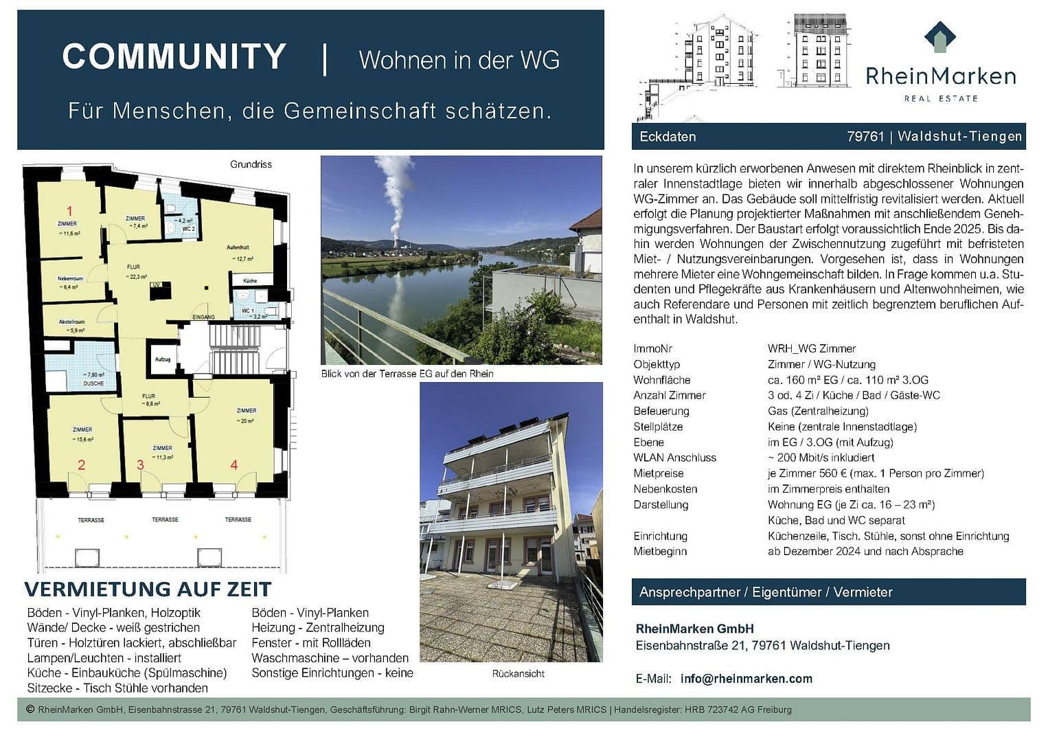 Pronájem bytu 225 m², Rheinstrasse, Waldshut-Tiengen, Bádensko-Württembersko Pronájem bytu 225 m², Rheinstrasse, Waldshut-Tiengen, Bádensko-Württembersko
