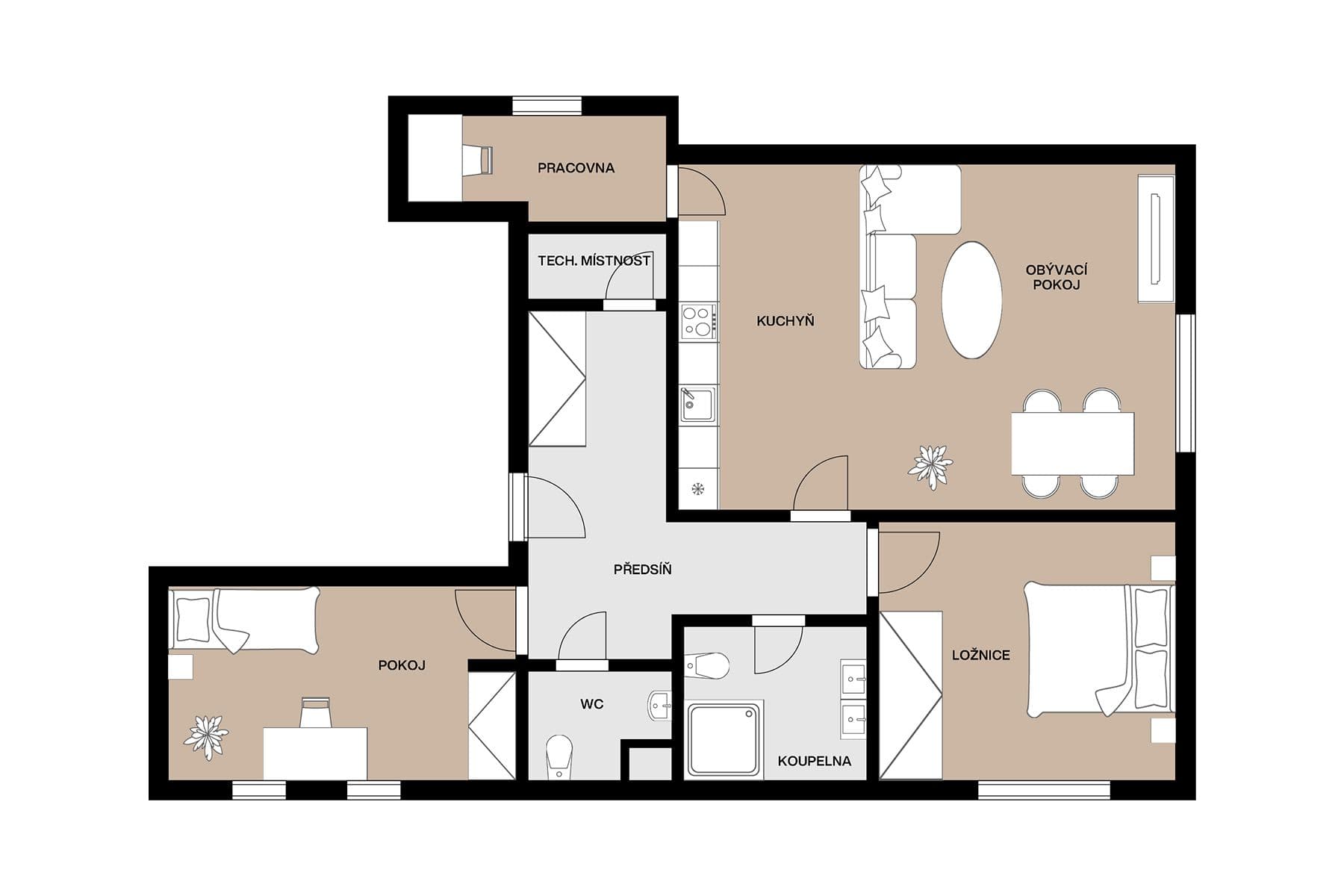 Prodej bytu 3+kk 104 m², Krátká, Tursko, Středočeský kraj Prodej bytu 3+kk 104 m², Krátká, Tursko, Středočeský kraj
