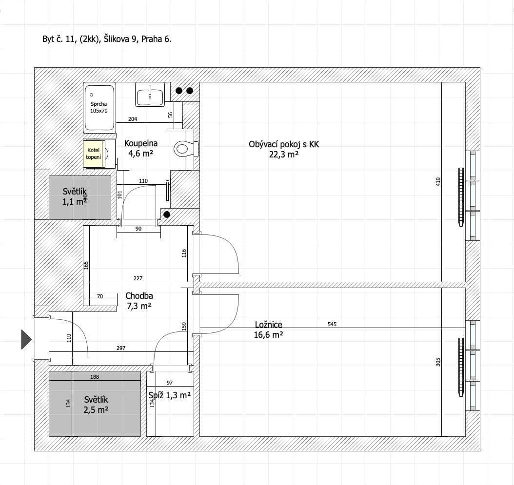 Prodej bytu 2+kk 55 m², Šlikova, Praha, Praha Prodej bytu 2+kk 55 m², Šlikova, Praha, Praha