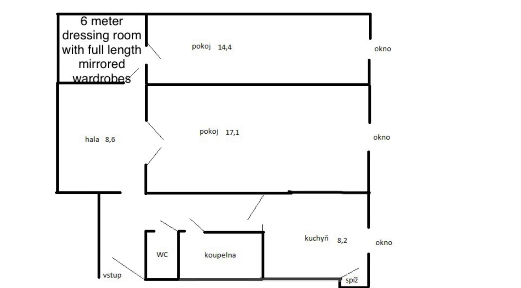 Pronájem bytu 3+1 65 m², Norská, Praha, Praha Pronájem bytu 3+1 65 m², Norská, Praha, Praha