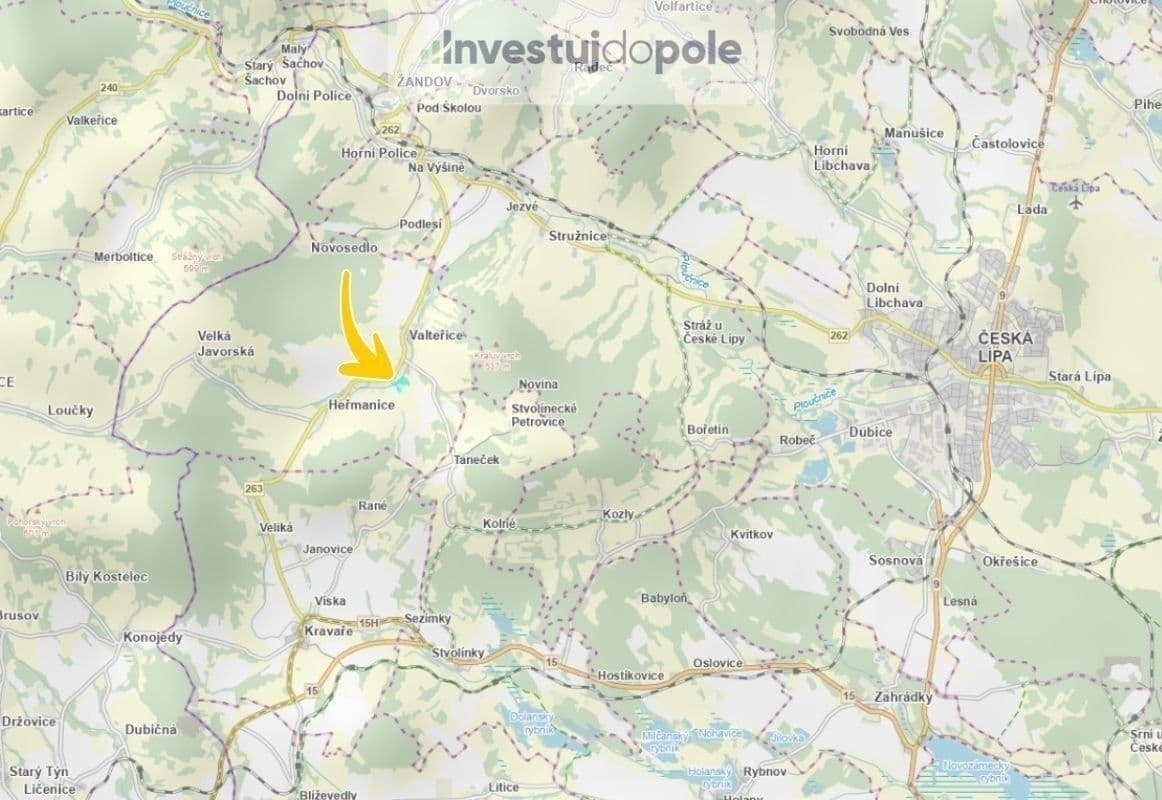 Prodej pozemku 21.884 m², Žandov, Liberecký kraj Prodej pozemku 21.884 m², Žandov, Liberecký kraj