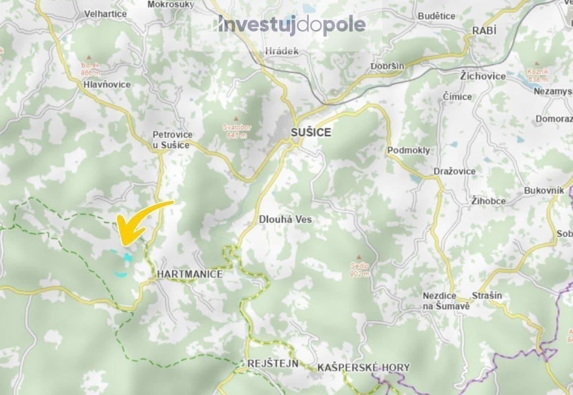 Prodej pozemku 107.158 m², Hartmanice, Plzeňský kraj Prodej pozemku 107.158 m², Hartmanice, Plzeňský kraj