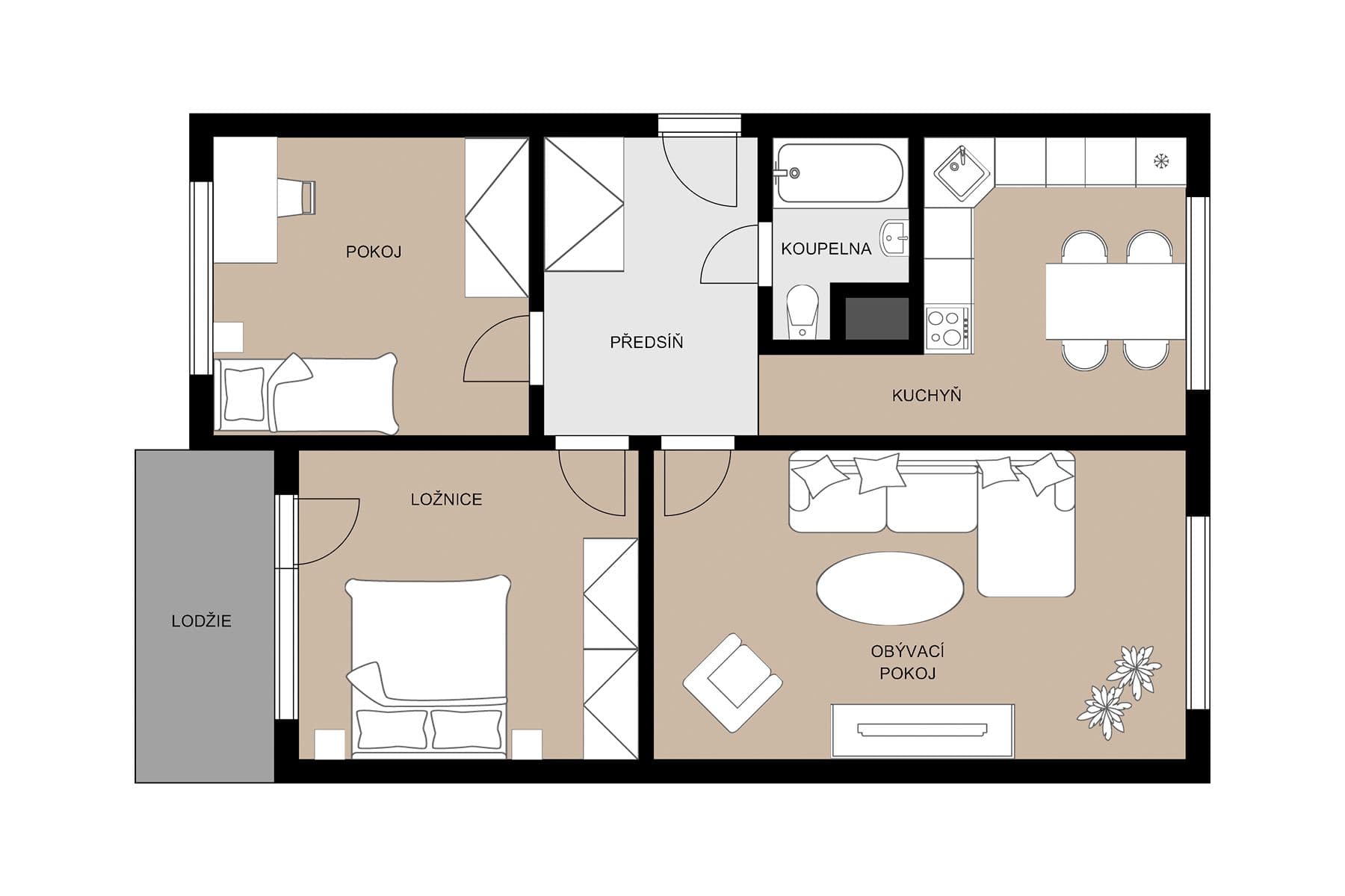 Prodej bytu 3+1 70 m², Tasovská, Praha, Praha Prodej bytu 3+1 70 m², Tasovská, Praha, Praha