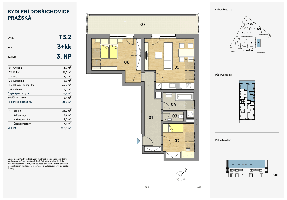 Prodej bytu 3+kk 126 m², Souběžná, Dobřichovice, Středočeský kraj Prodej bytu 3+kk 126 m², Souběžná, Dobřichovice, Středočeský kraj