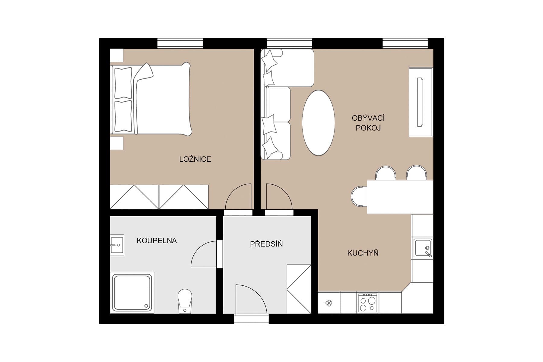 Prodej bytu 2+kk 55 m², Borová Lada, Jihočeský kraj Prodej bytu 2+kk 55 m², Borová Lada, Jihočeský kraj