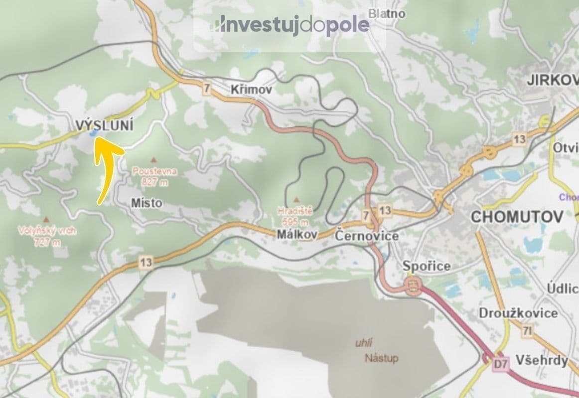 Prodej pozemku 7.765 m², Výsluní, Ústecký kraj Prodej pozemku 7.765 m², Výsluní, Ústecký kraj