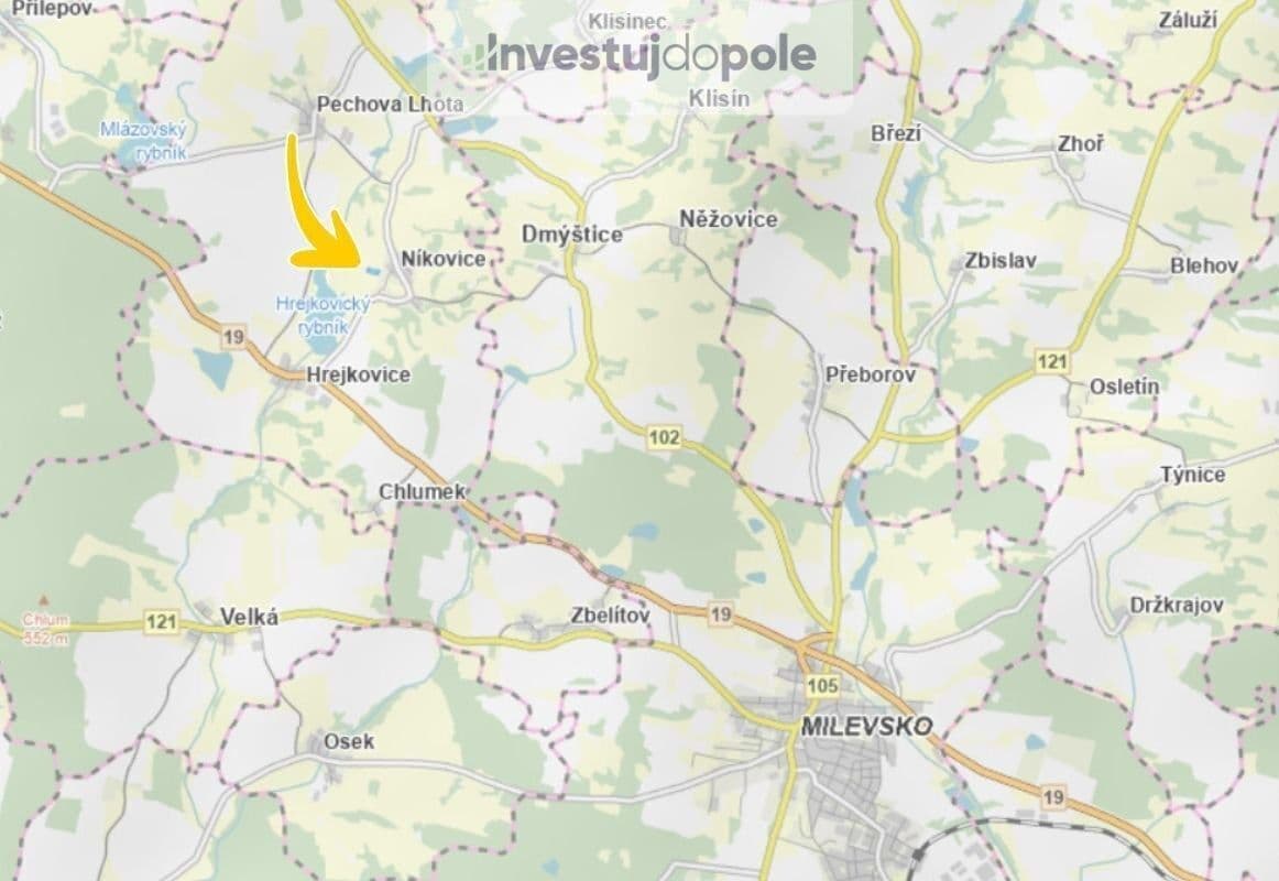 Prodej pozemku 5.053 m², Hrejkovice, Jihočeský kraj Prodej pozemku 5.053 m², Hrejkovice, Jihočeský kraj