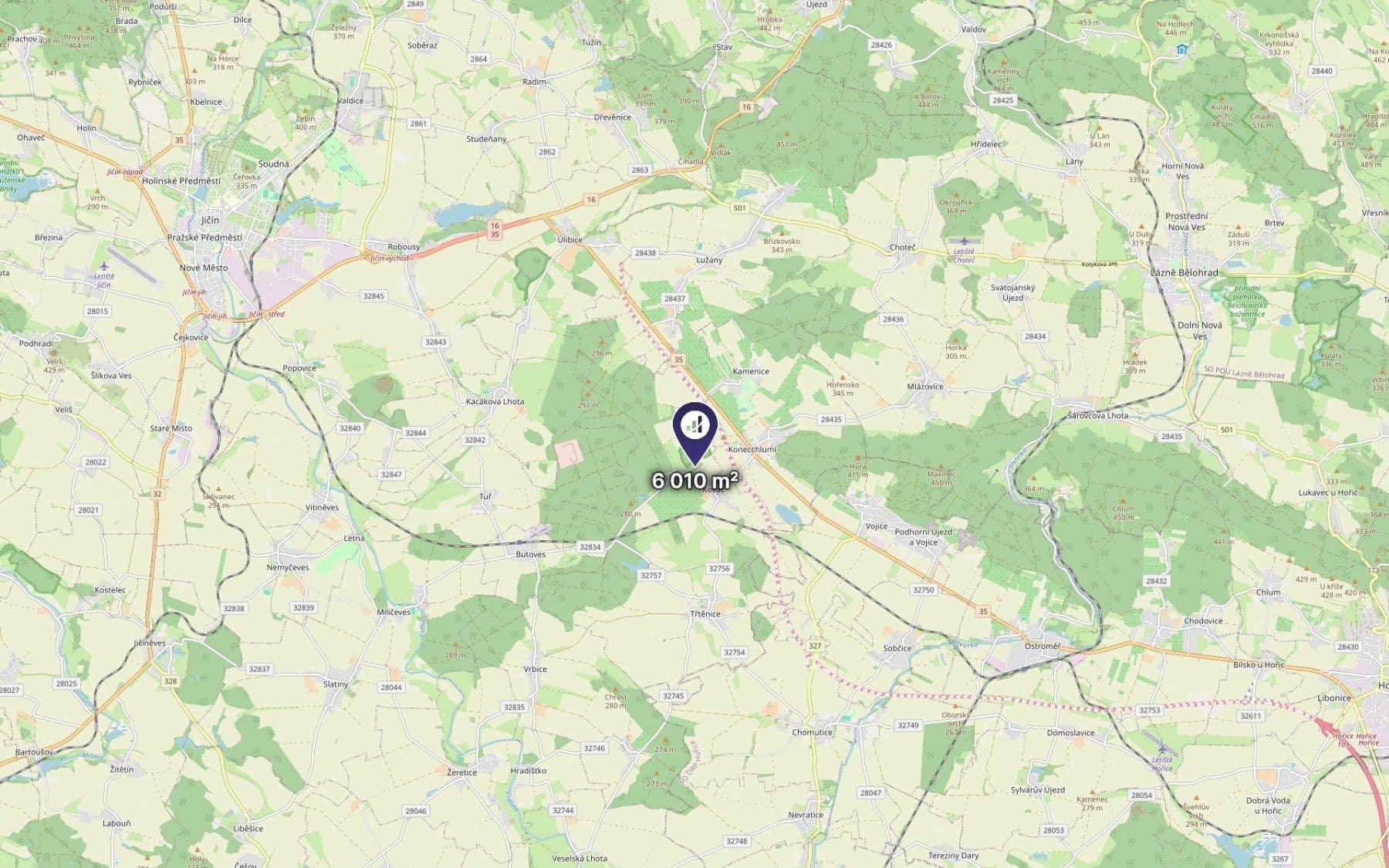 Prodej pozemku 6.010 m², Kovač, Královéhradecký kraj Prodej pozemku 6.010 m², Kovač, Královéhradecký kraj