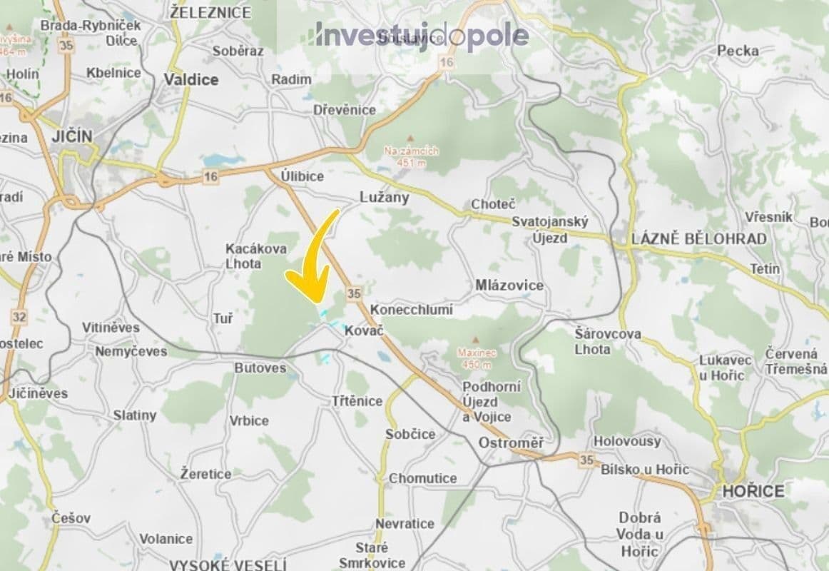Prodej pozemku 9.057 m², Kovač, Královéhradecký kraj Prodej pozemku 9.057 m², Kovač, Královéhradecký kraj