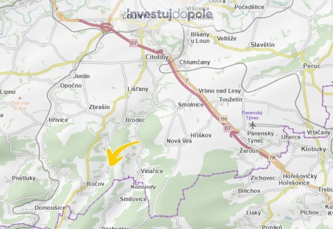Prodej pozemku 2.308 m², Ročov, Ústecký kraj Prodej pozemku 2.308 m², Ročov, Ústecký kraj
