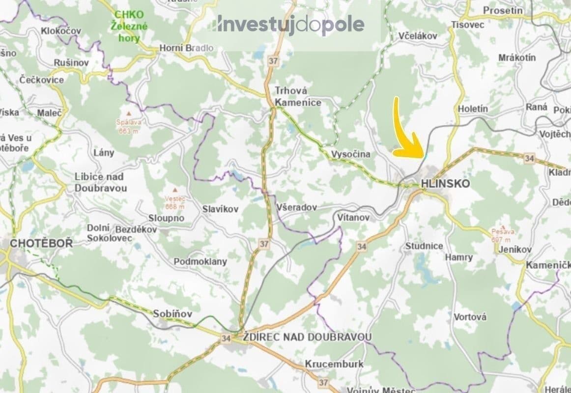 Prodej pozemku 6.153 m², Hlinsko, Pardubický kraj Prodej pozemku 6.153 m², Hlinsko, Pardubický kraj