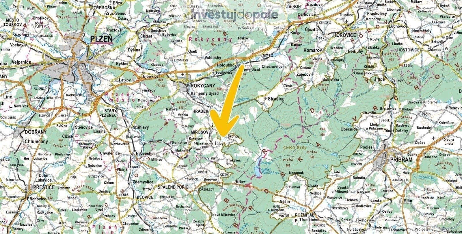 Prodej pozemku 12.273 m², Skořice, Plzeňský kraj Prodej pozemku 12.273 m², Skořice, Plzeňský kraj