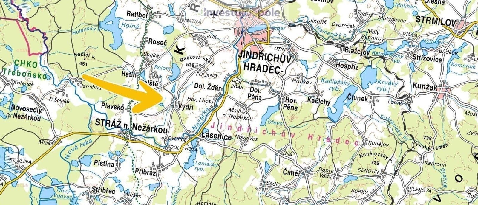 Prodej pozemku 9.498 m², Vydří, Jihočeský kraj Prodej pozemku 9.498 m², Vydří, Jihočeský kraj