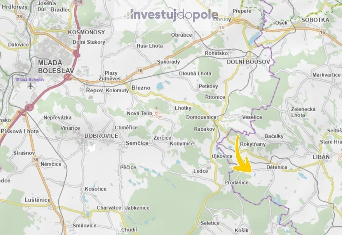 Prodej pozemku 25.466 m², Dětenice, Královéhradecký kraj Prodej pozemku 25.466 m², Dětenice, Královéhradecký kraj