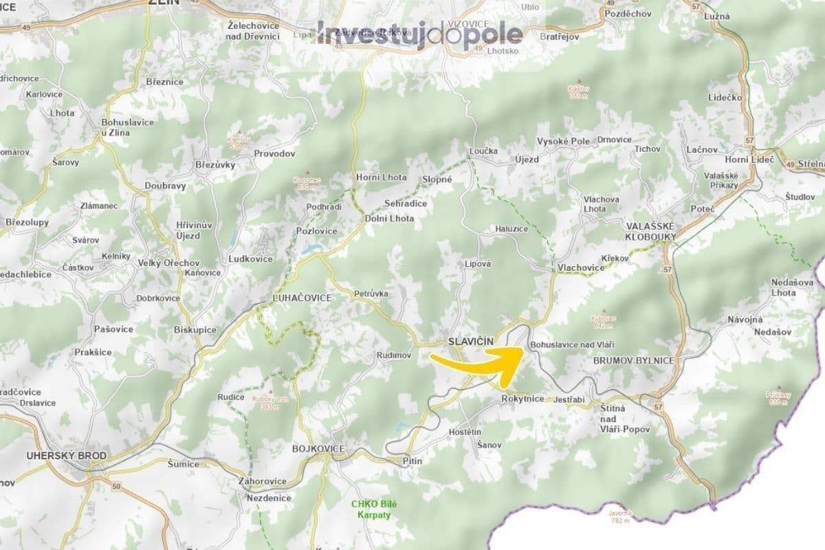 Prodej pozemku 2.276 m², Bohuslavice nad Vláří, Zlínský kraj Prodej pozemku 2.276 m², Bohuslavice nad Vláří, Zlínský kraj
