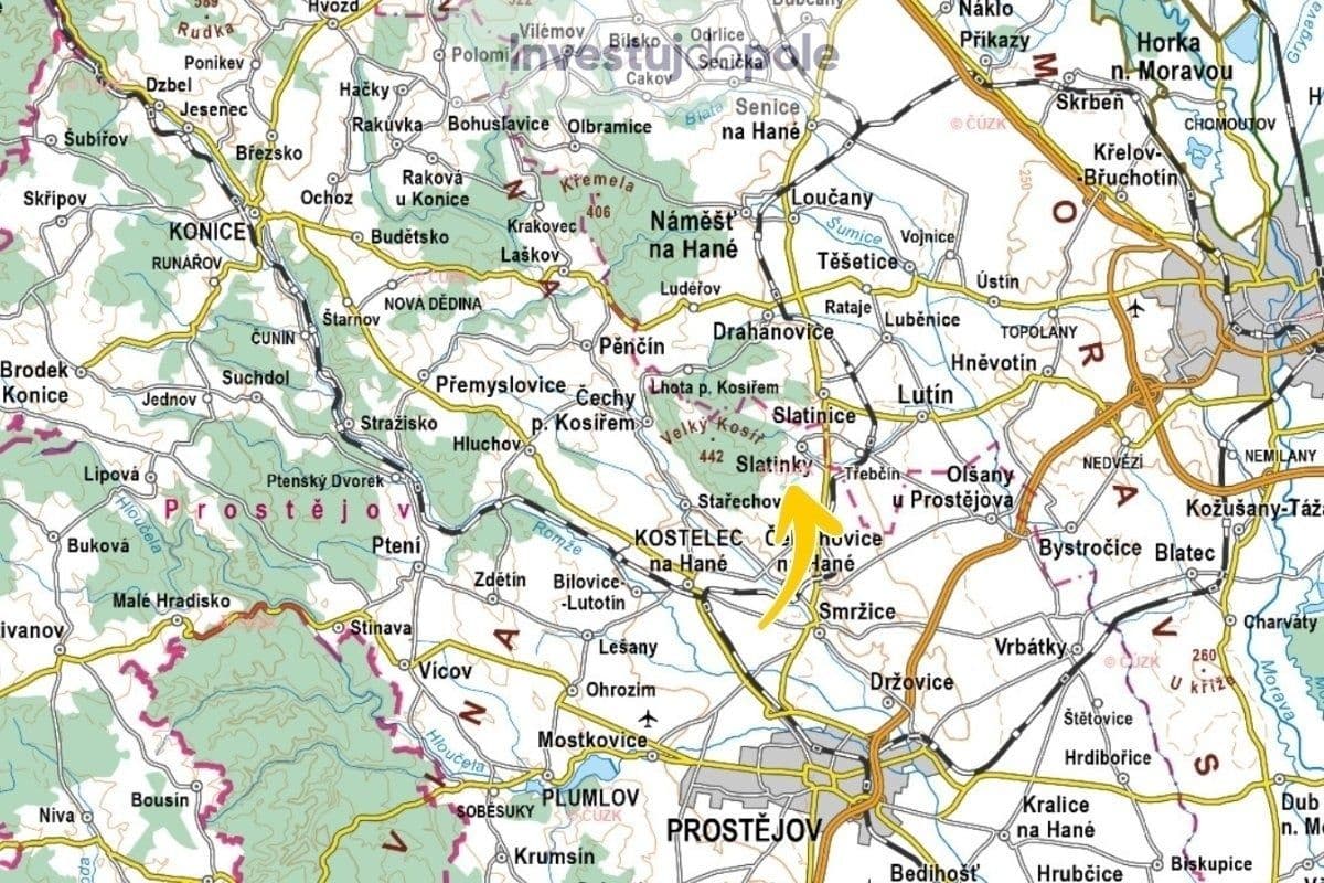 Prodej pozemku 8.967 m², Slatinky, Olomoucký kraj Prodej pozemku 8.967 m², Slatinky, Olomoucký kraj