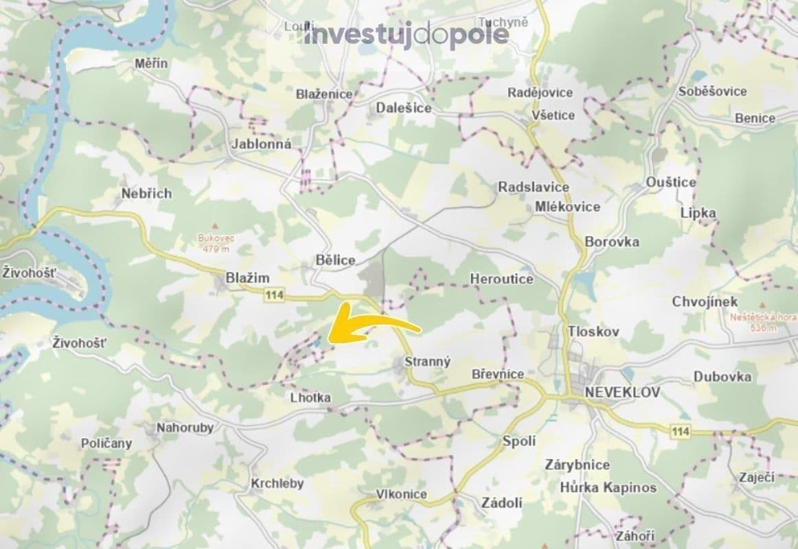 Prodej pozemku 8.354 m², Neveklov, Středočeský kraj Prodej pozemku 8.354 m², Neveklov, Středočeský kraj