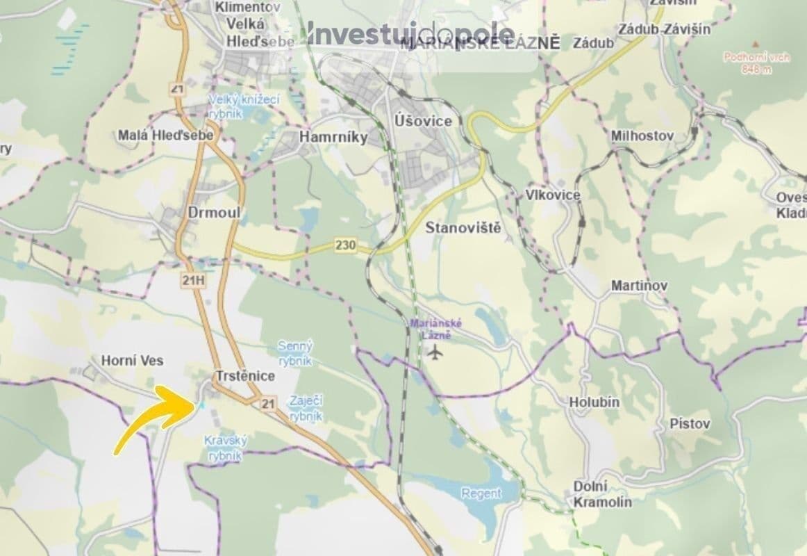 Prodej pozemku 1.866 m², Trstěnice, Karlovarský kraj Prodej pozemku 1.866 m², Trstěnice, Karlovarský kraj