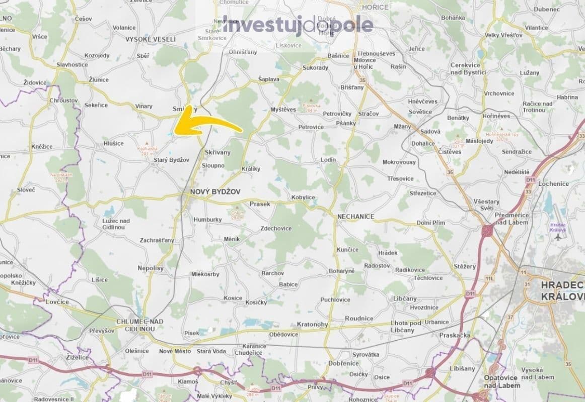 Prodej pozemku 5.770 m², Smidary, Královéhradecký kraj Prodej pozemku 5.770 m², Smidary, Královéhradecký kraj