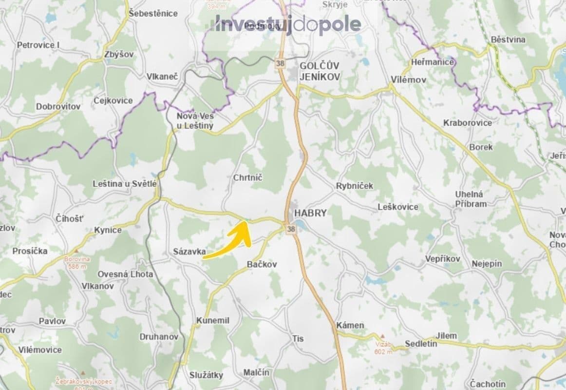 Prodej pozemku 1.706 m², Habry, Kraj Vysočina Prodej pozemku 1.706 m², Habry, Kraj Vysočina