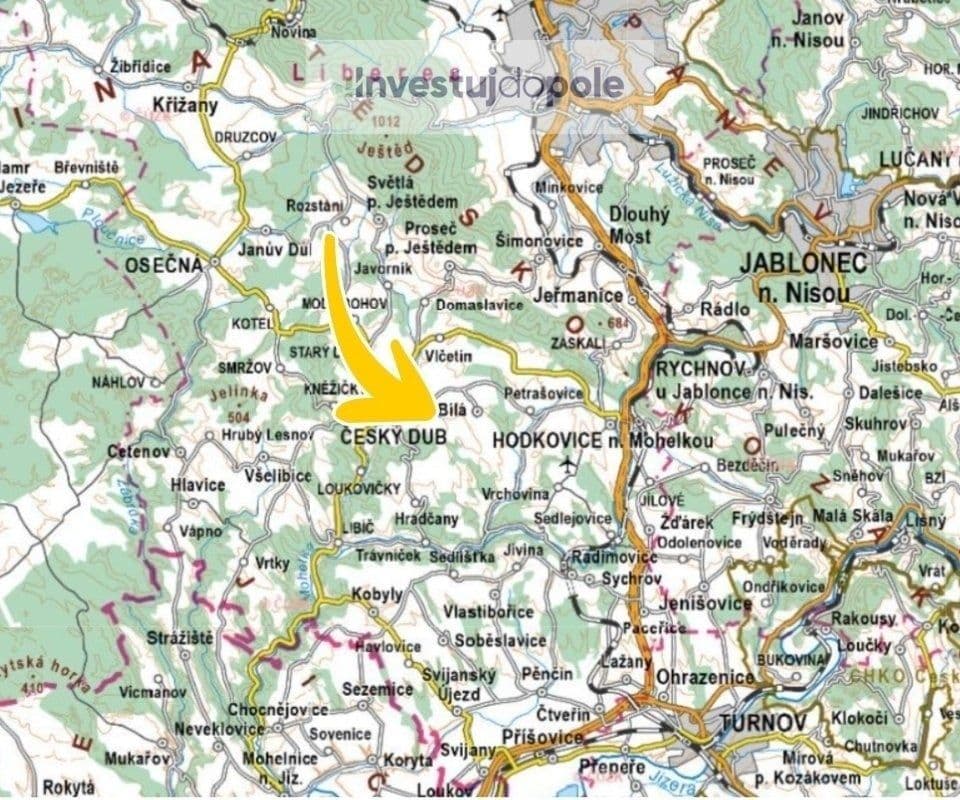 Prodej pozemku 1.778 m², Český Dub, Liberecký kraj Prodej pozemku 1.778 m², Český Dub, Liberecký kraj