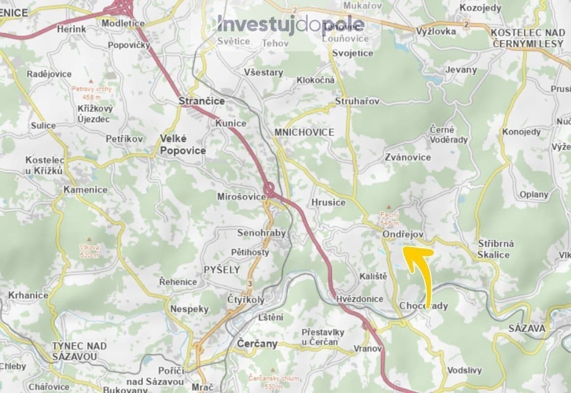 Prodej pozemku 2.456 m², Ondřejov, Středočeský kraj Prodej pozemku 2.456 m², Ondřejov, Středočeský kraj